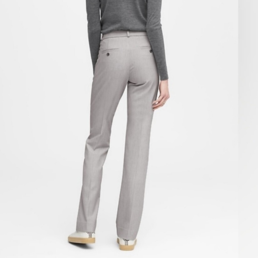 Banana Republic Light Gray Logan Seasonless Wool Trouser Sz 6 NWT- FLAW